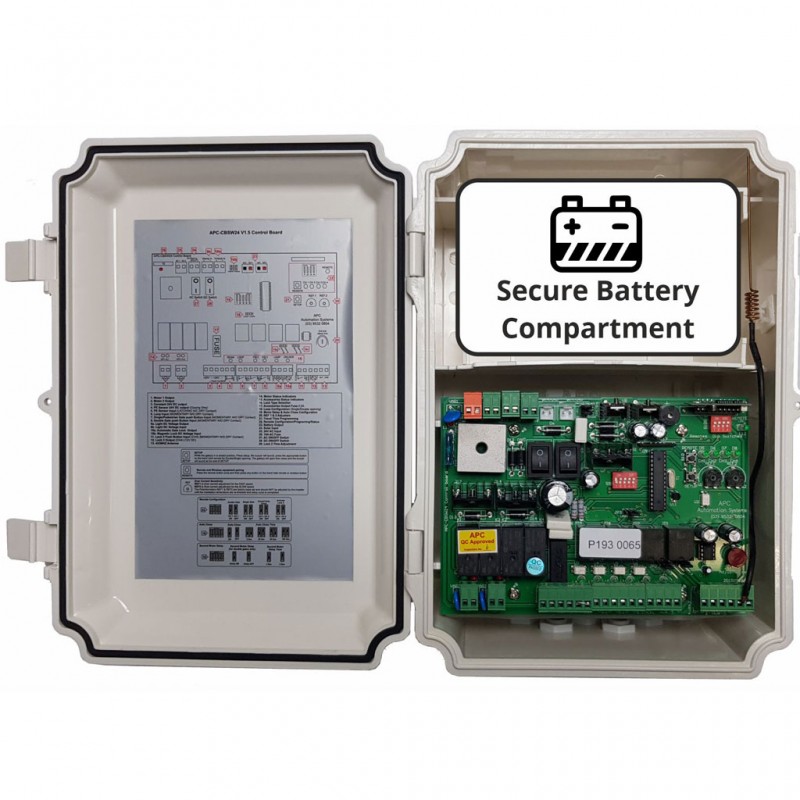 Build Your Own Kit with APC-UG1400C  Extra Heavy Duty UNDERGROUND System With Adjustable Limit Switches, Single Swing Solar Gate Opener