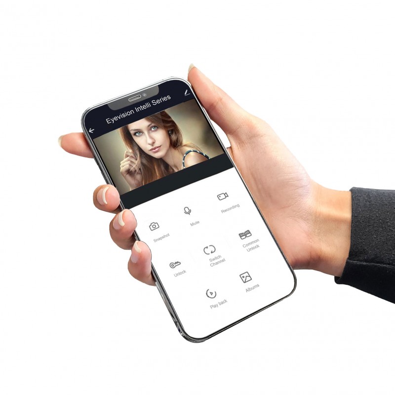 Eyevision® Intelli Series WiFi Intercom Systems with 120­° Standard Outdoor Station and 7" Monitor, Easy Wired Installation (Free Smartphone APP)