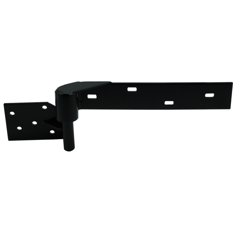 Left and Right Side Heavy Duty with Support Bracing Satin Black Powder Coated Rising Gate Hinges