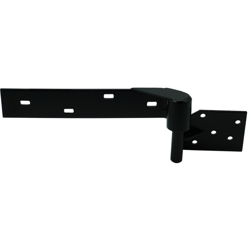Right Side Heavy Duty with Support Bracing Satin Black Powder Coated Rising Gate Hinges