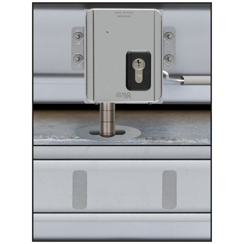 Italian-Made Viro V09 Electric Lock with Installing Accessories for Sectional Doors and Motorized Roller Shutter Garage Doors