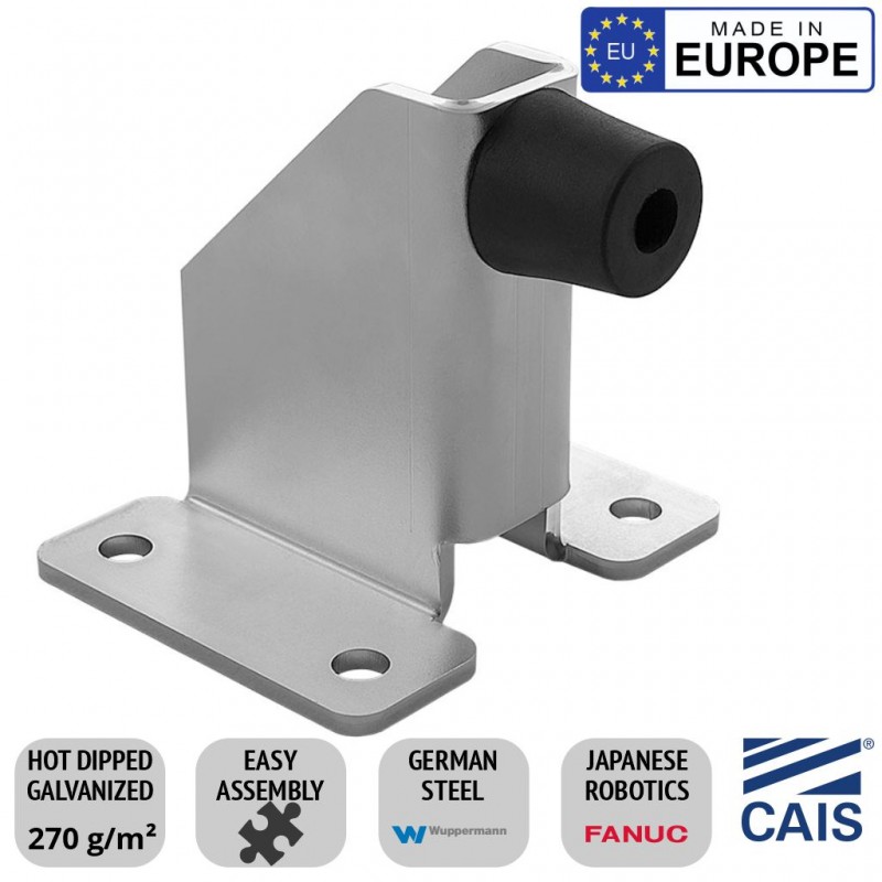 Sliding Gate Hardware Base Kit European Made Kit Includes Gate Wheels, Adjustable Gate Catcher, End Stop, Sliding Gate Rollers and Bracket Set | Add Track For Desired Gate Length | Hot Dip Galvanized German Steel, Made in Europe (CAIS Sliding Gate Hardware)