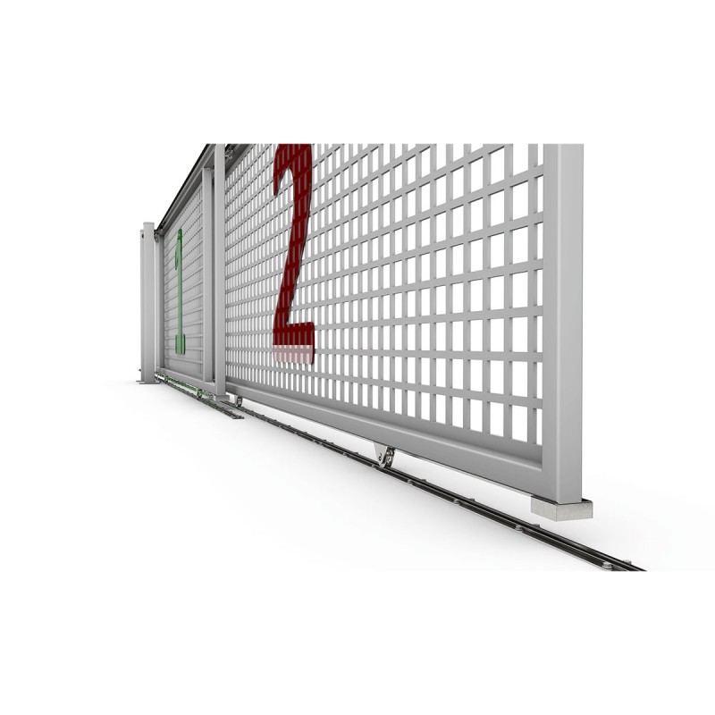 5m Telescopic Sliding Gate Hardware Complete Kit With Track, Wheels, Cable, Cover for Cable and More (TWO-Part Sliding Gate Hardware Set)  Made in Europe by CAIS German Steel