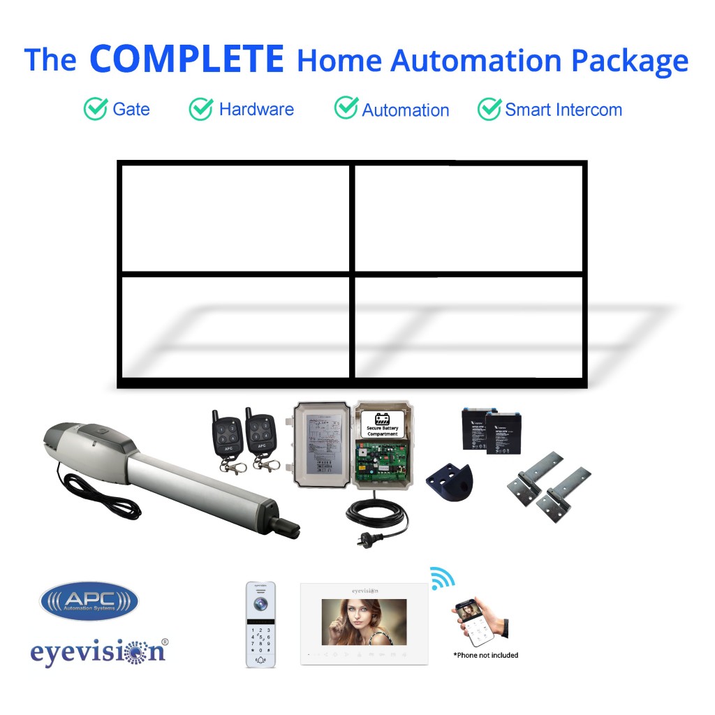 3.5M Complete Smart Home Gate and Gate Automation Package with Smartphone Intercom