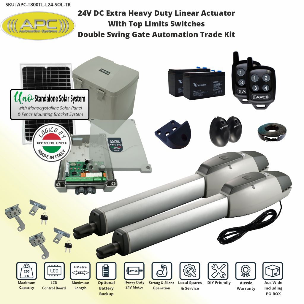 Double Swing Automatic Gate, Solar Electric Gate Opener System