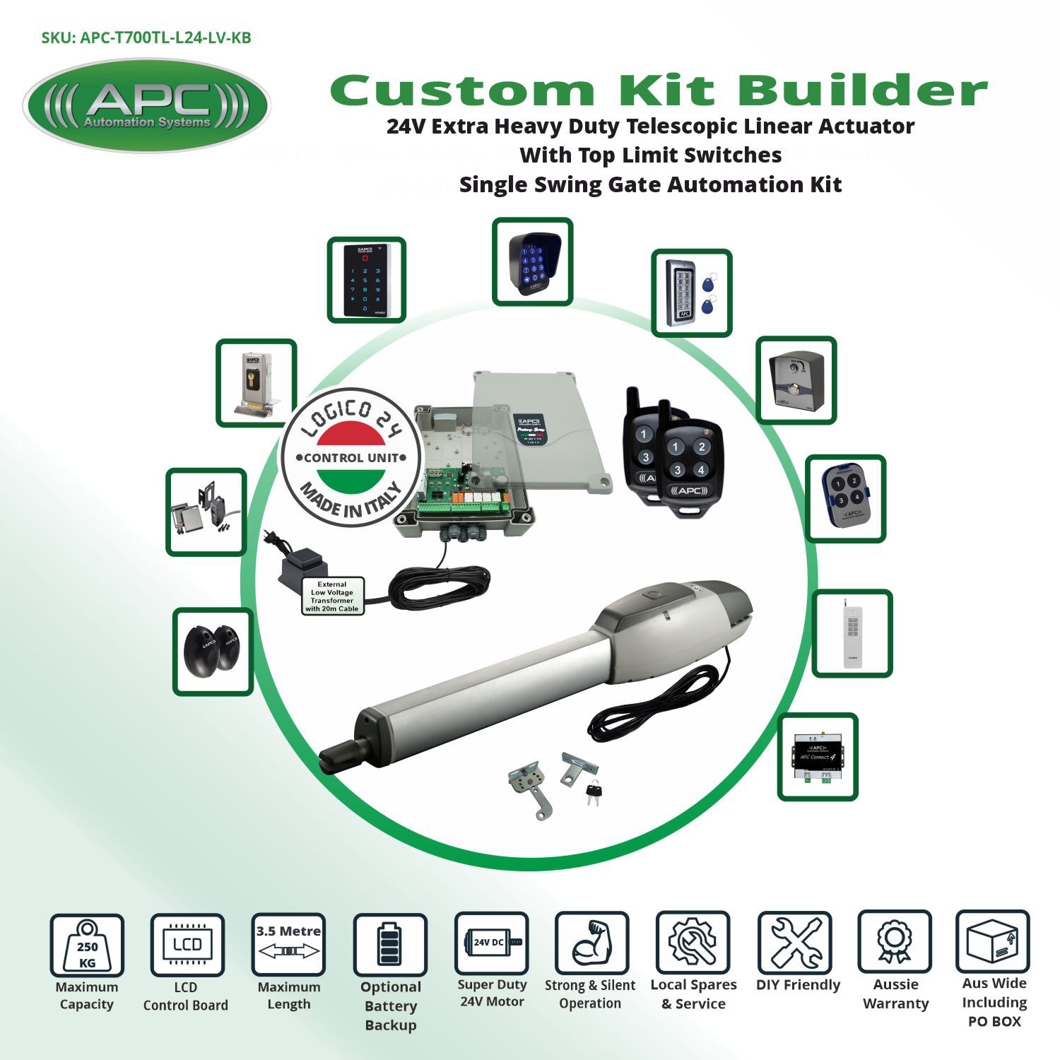 Swing Gate Opener, Remote Controls, Automatic Motorized System