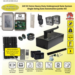 Discreet Underground System with Stainless Steel Top Plate, Wider Opening Angle,  All Metal Gears and Suits Most Gate to Ground Clearance Heights Single Swing Gate Opener