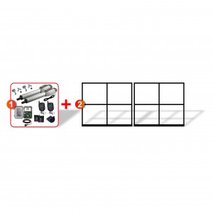 2x 1.5m Frames For Cladding with Heavy Duty Linear Automation. Gate and Gate Opener Combo