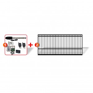 2.5m Ring Top Gate with easy to install Linear Actuator Automation System, Gate and Gate Opener Combo