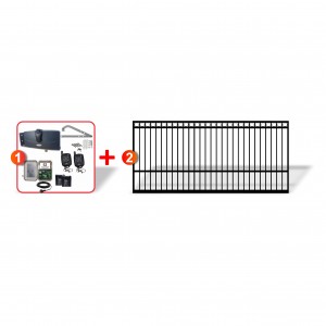 3.5m Ring Top Gate + Extra Heavy Duty Articulated Kit, Gate and Gate Opener Combo