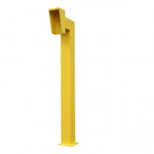 1150mm High Yellow Gooseneck Pedestal with Bolt Down Base