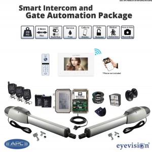 Double Swing Gate Opener with WiFi Intercom Combo Smart Gate Automation System