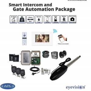 Single Swing Gate Opener with WiFi Intercom Combo Smart Gate Automation System