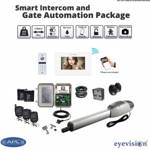 Single Swing Gate Opener with WiFi Intercom Combo Smart Gate Automation System