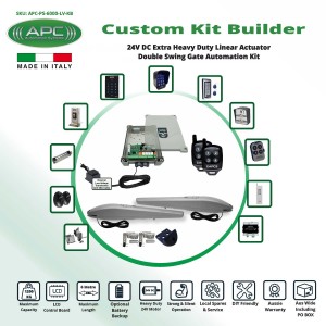 Double Swing Gate Opener, Automatic Motorized Remote Controls Gate, Gate Automation System DIY Kit