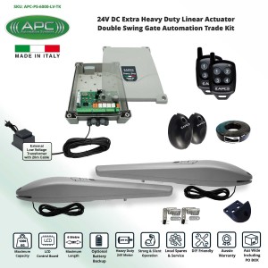 Double Swing Gate Opener, Automatic Motorized Remote Controls Gate, Gate Automation System DIY Kit