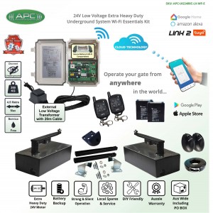 Discreet Underground Wi-Fi System with Stainless Steel Top Plate, Wider Opening Angle,  All Metal Gears and Suits Most Gate to Ground Clearance Heights