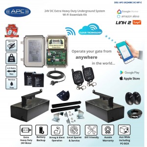 Discreet Underground Wi-Fi System with Stainless Steel Top Plate, Wider Opening Angle,  All Metal Gears and Suits Most Gate to Ground Clearance Heights