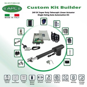 Single Swing Gate Automation, Remote Control APC Proteous PT-5000 Automatic Solar Electric Gate Opener System