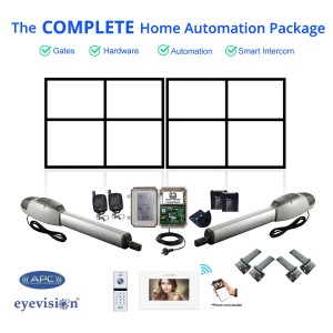 4M Double Frame Swing Gate Kit with Extra Heavy Duty Automation and Smartphone Intercom Kit