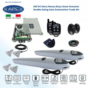 Double Swing Gate Opener, Automatic Motorized Remote Controls Gate, Gate Automation System DIY Kit