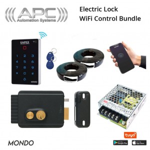 Wi-Fi Keypad Smart Access Control Bundle with Italian Made Viro V97 Electric Lock Kit