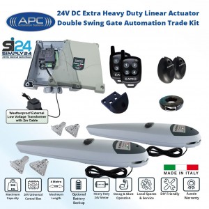 Double Swing Gate Opener, Automatic Motorized Remote Controls Gate, Gate Automation System DIY Kit