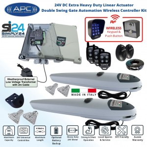 Double Swing Gate Opener, Automatic Motorized Remote Controls Gate, Gate Automation System DIY Kit