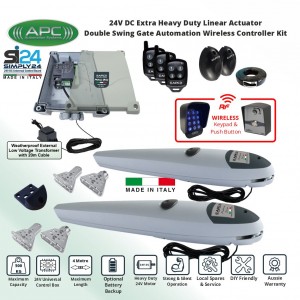 Double Swing Gate Opener, Automatic Motorized Remote Controls Gate, Gate Automation System DIY Kit