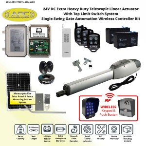 Single Swing Solar Powered Gate Opener