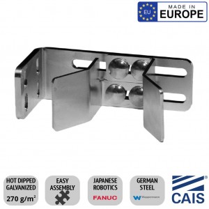 Adjustable End Stop Bracket Set for Sliding Gate | Adjustable Sliding Gate Catcher / U Guide  (CAIS DOCKER 0) German Steel Made in EU