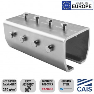 Connection Sleeve With Screws For "C" Profile | "C" Profile Guide Joint Bracket For Sliding Doors Hardware, Hanging Barn Doors, Sliding Aircraft Hangar Doors/Gates, Warehouse Sliding Doors | Made in EU  by CAIS