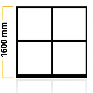 [ CLEARANCE ] 1.5m Wide 1.6m High Gate Frame (1500x1600 mm Satin Black Powdercoating, Robust 80x40 - 40x40 Steel Gate Frame) | (Clearance items might have some minor scratches, Non returnable item)