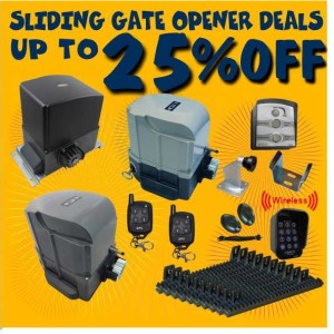 Standard Sliding Gate Hardware Base Kit With Recess Mount Wheels, U-Guide and Stopper