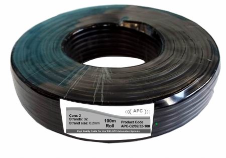 100m 2 Core 1mm Non Shielded Cable